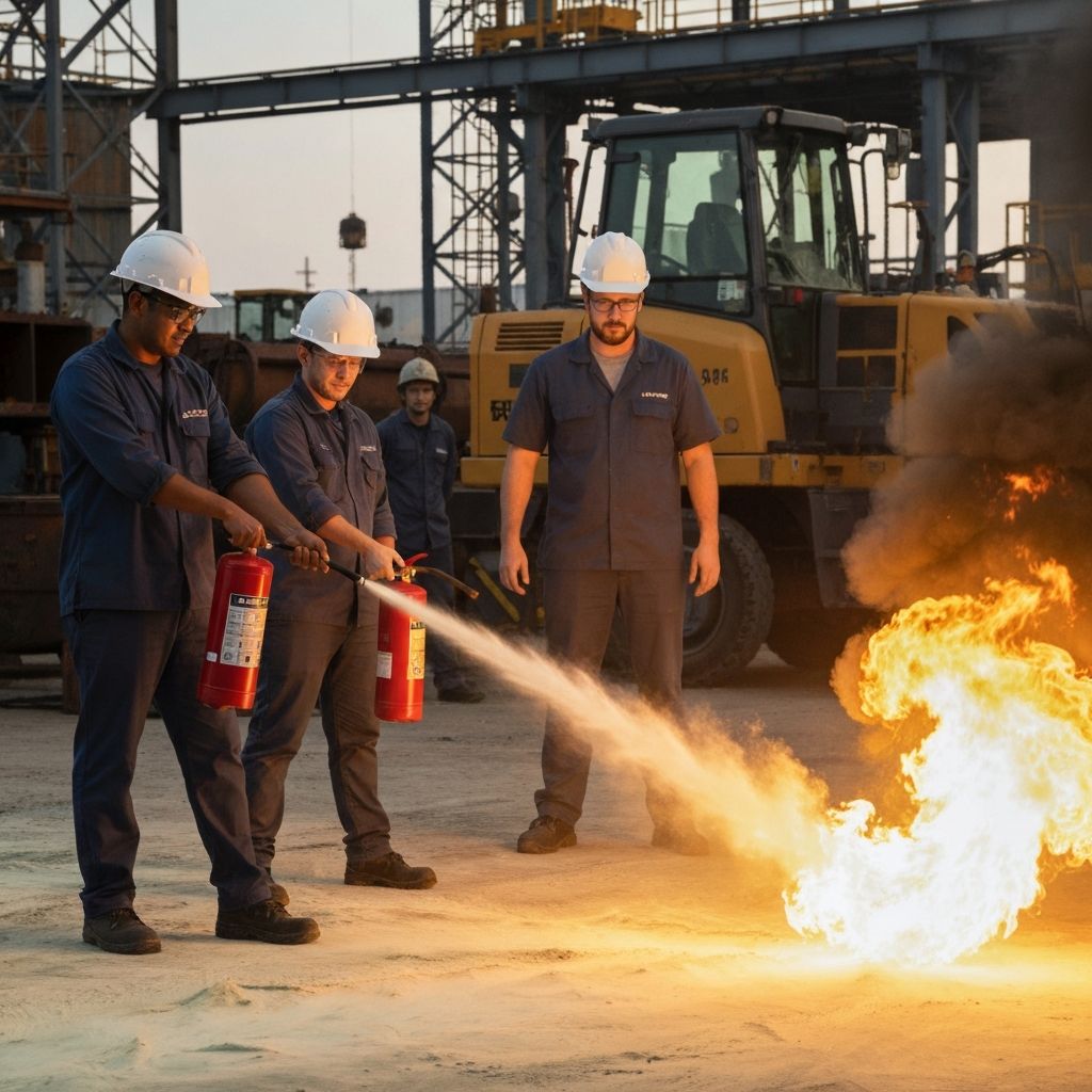 Fire extinguisher field drill
